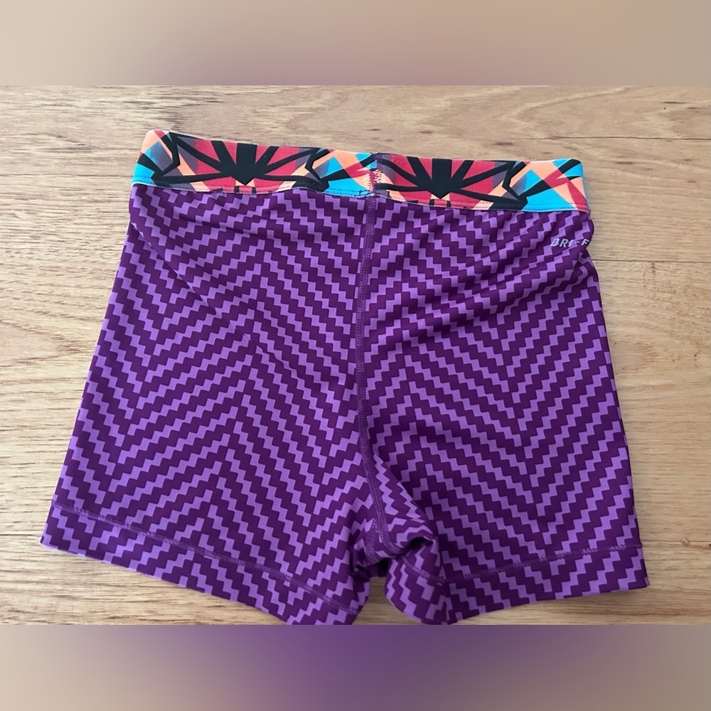 NIKE PRO Women 3.0" COMPRESSION Yoga/Gym Shorts purple  size Small - Picture 4 of 7